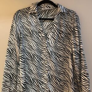 Zara satin effect blouse